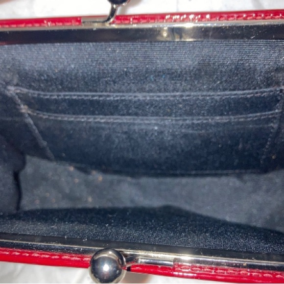 The Coach Suede Collection Burgundy Oxblood Wristlet - Picture 9 of 11